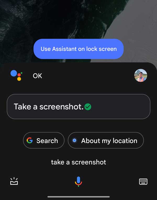 Take a Screenshot using Google Assistant